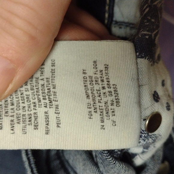 Pilcro AND THE LETTERPRESS - by Anthropologie script fringe jeans size 28 - Picture 5 of 5